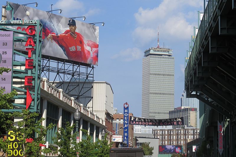 Fenway_Park_Promenade_with_view_of_the_Prudential_Building,_Boston,_Mass